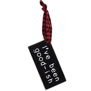 4 Set I've Been Good-ish Buffalo Check Tags - The Fox Decor